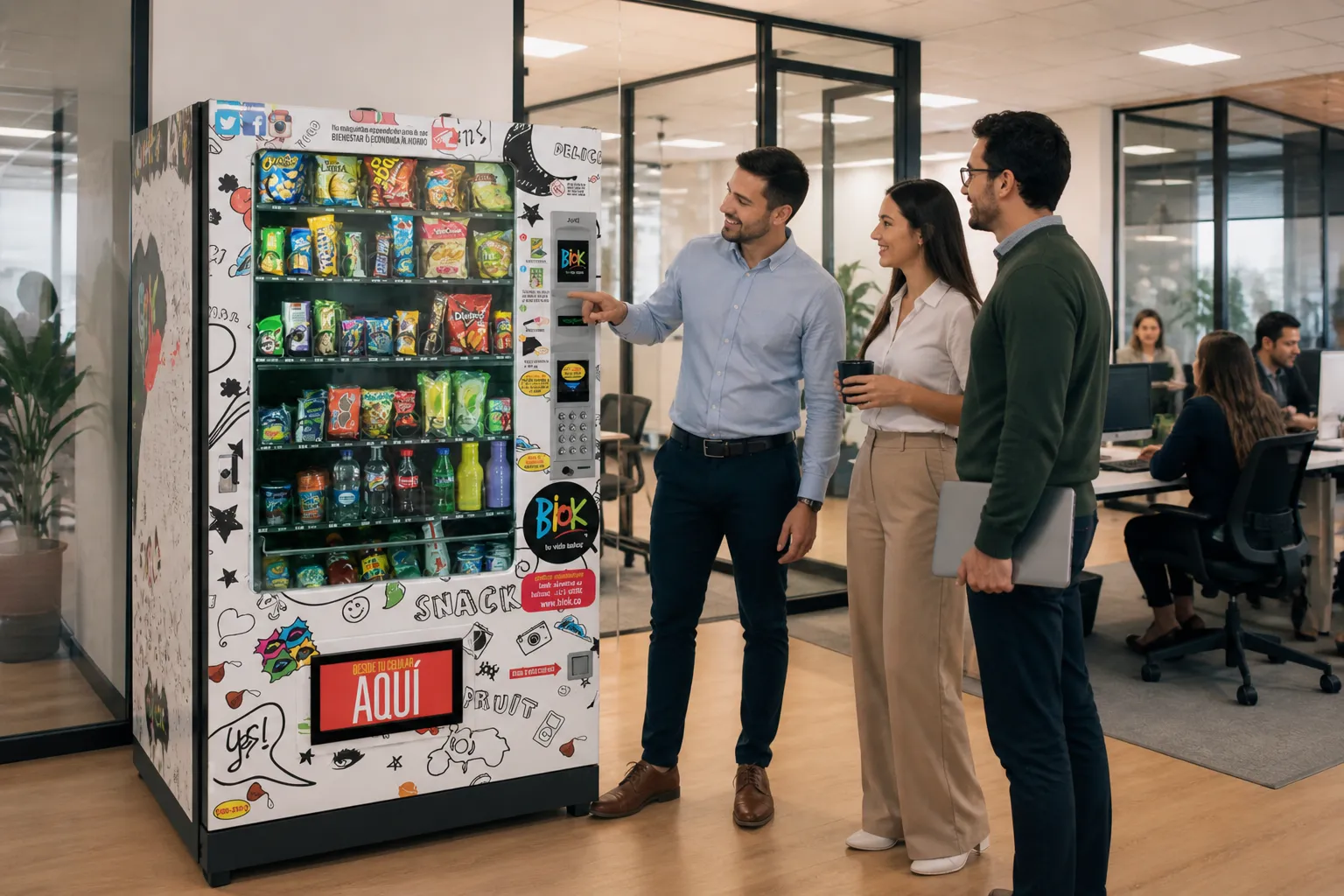 maquina vending en una oficina